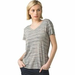 Best Pirce ✨ Prana 👩 Women's Foundation SS V Neck Top 🎉 -US Prana Sales 2022 10333101x1017398 zm