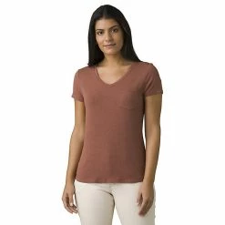 Best Pirce ✨ Prana 👩 Women's Foundation SS V Neck Top 🎉 -US Prana Sales 2022 10333101x1038037 zm