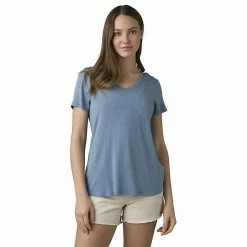 Best Pirce ✨ Prana 👩 Women's Foundation SS V Neck Top 🎉