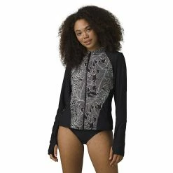 Best Sale 😀 Prana 👩 Women's Edge Wave Full Zip Sun Top 🌟